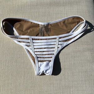 Strappy White Beach Bunny 'Hard Summer' Skimpy Bottom - M